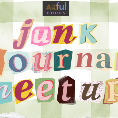 Artful Hours: June Junk Journal Meetup - logo